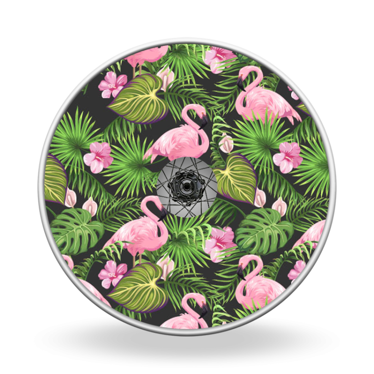 Wheel covers Paradise flamingos