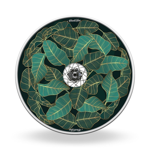 Wheel covers Leaves with a golden accent