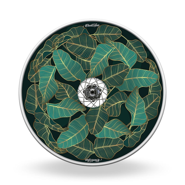 Wheel covers Leaves with a golden accent