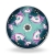 Wheel covers Unicorns on a green background