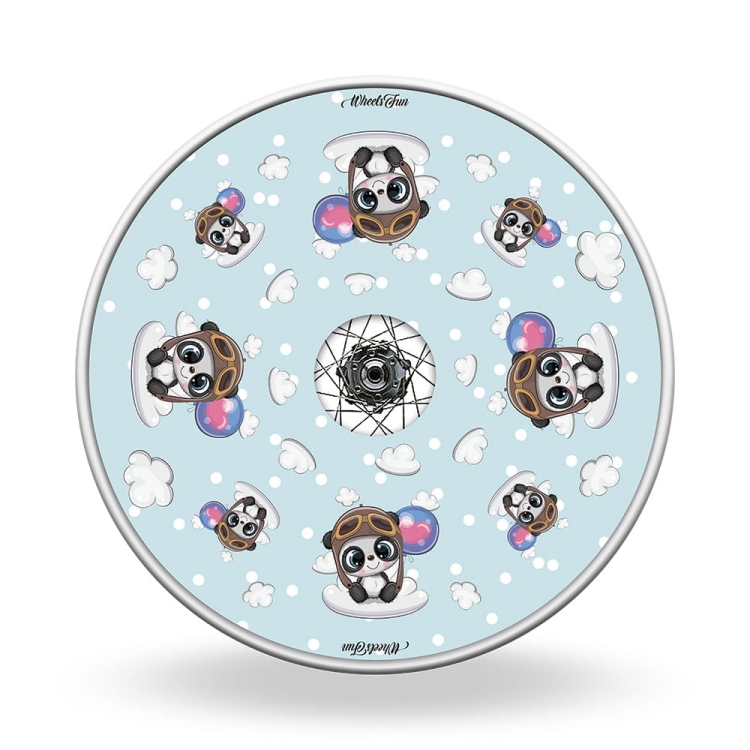 Wheel covers Little panda with balloon
