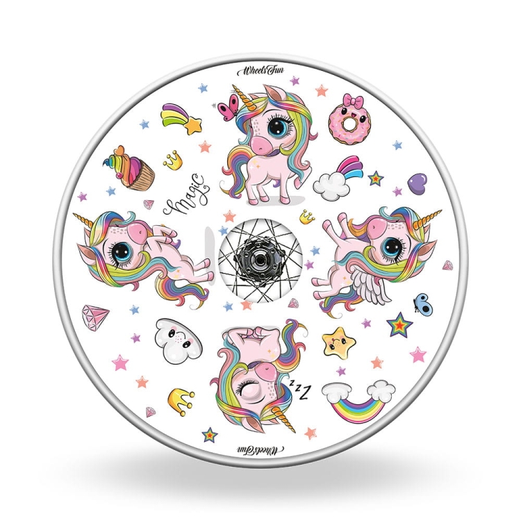 Wheel covers Rainbow unicorns