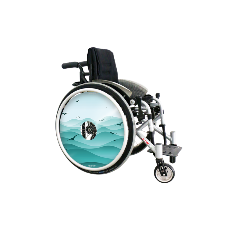 Wheel covers Waves and seagulls