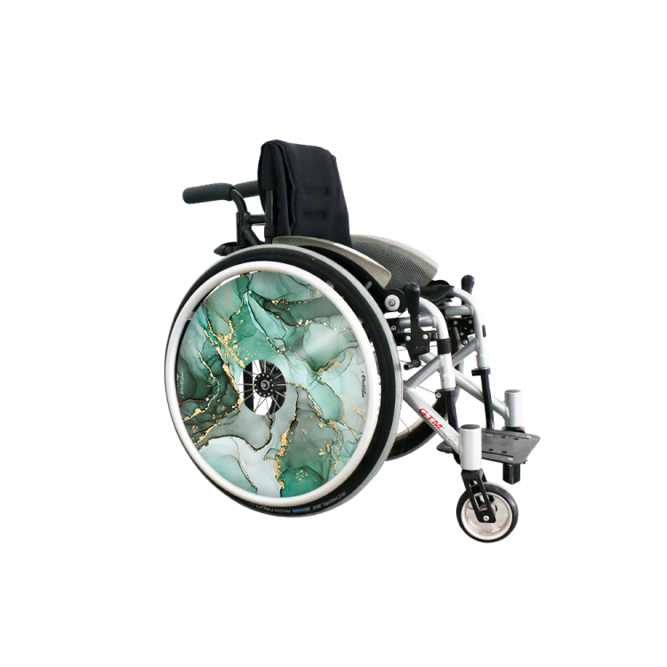 Wheel covers Green abstraction