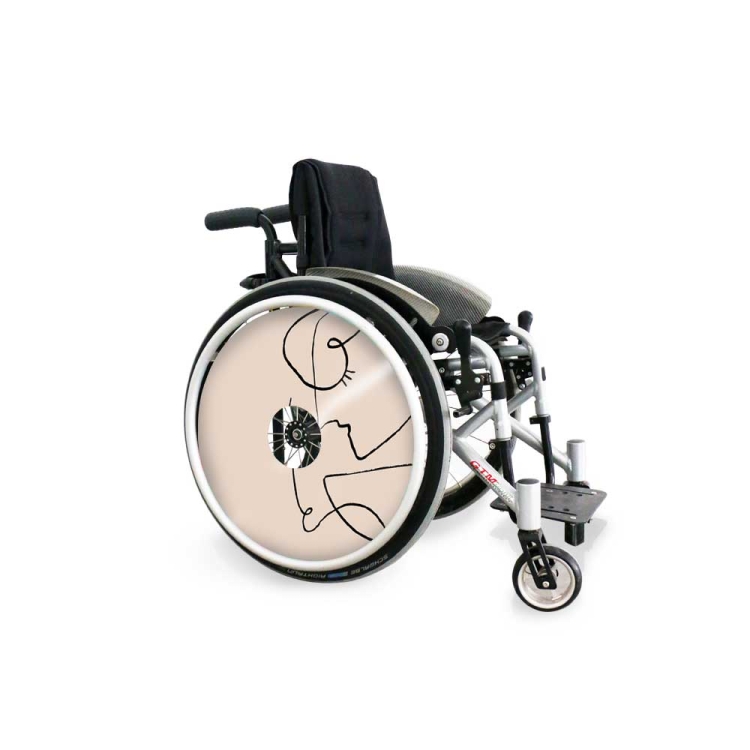 Wheel covers Abstract face