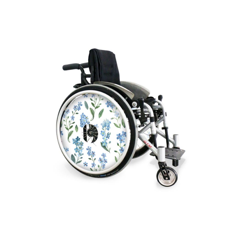Wheel covers Forget me not flower