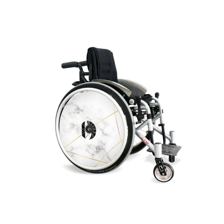 Wheel covers White marble