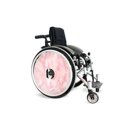 Wheel covers Pink feathers