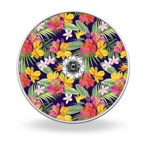 Wheel covers Tropical flowers