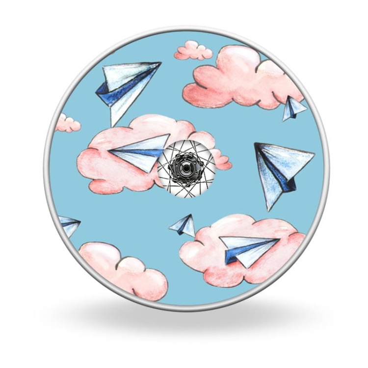 Wheel covers Paper airplanes